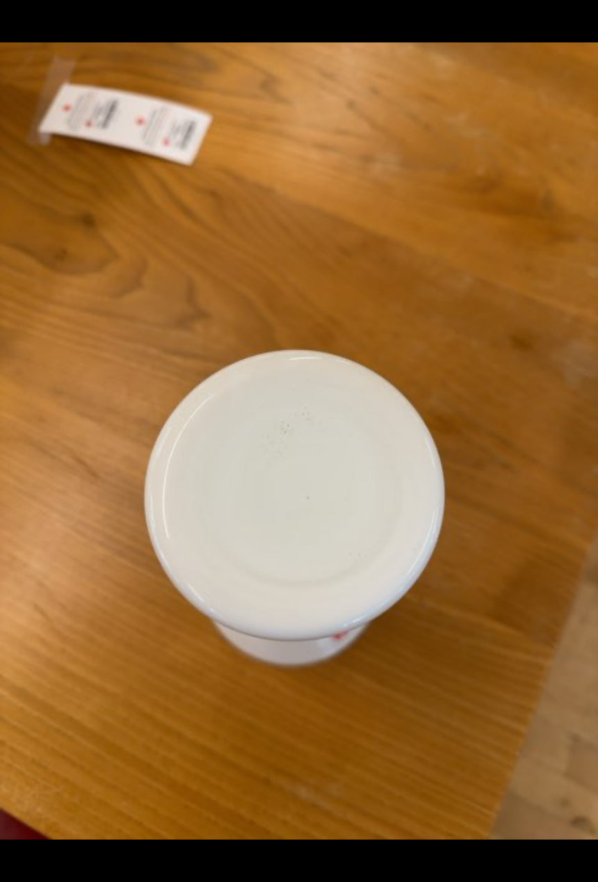 Hvid opal vase - Holmegaard?